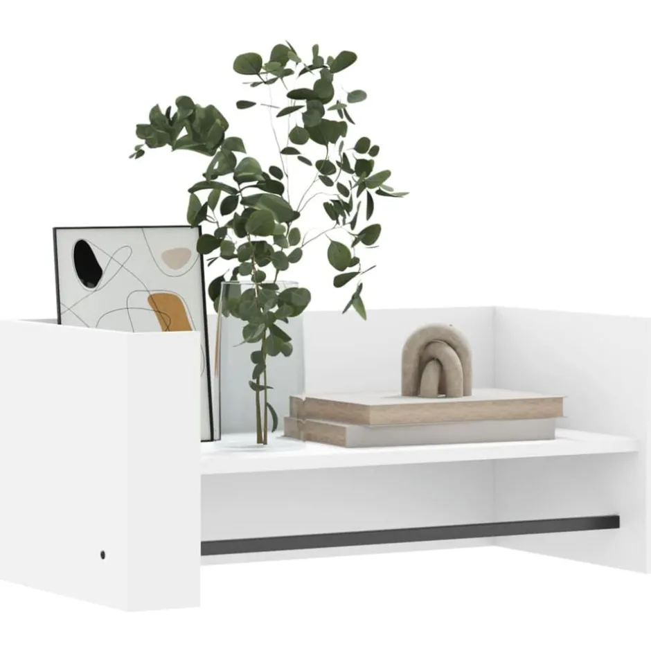 Outlet vidaXL Vägghylla 70,5x35x30,5 cm konstruerat trä Vit