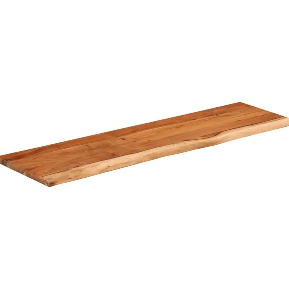 Online vidaXL Vägghylla 40x20x2,5 cm rektangulär massiv akacia ojämn kant Naturfärg