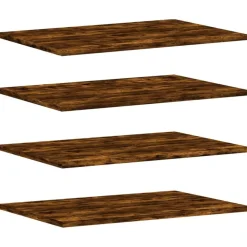 vidaXL Vägghyllor 4 st rökfärgad ek 60x40x1,5 cm konstruerat trä