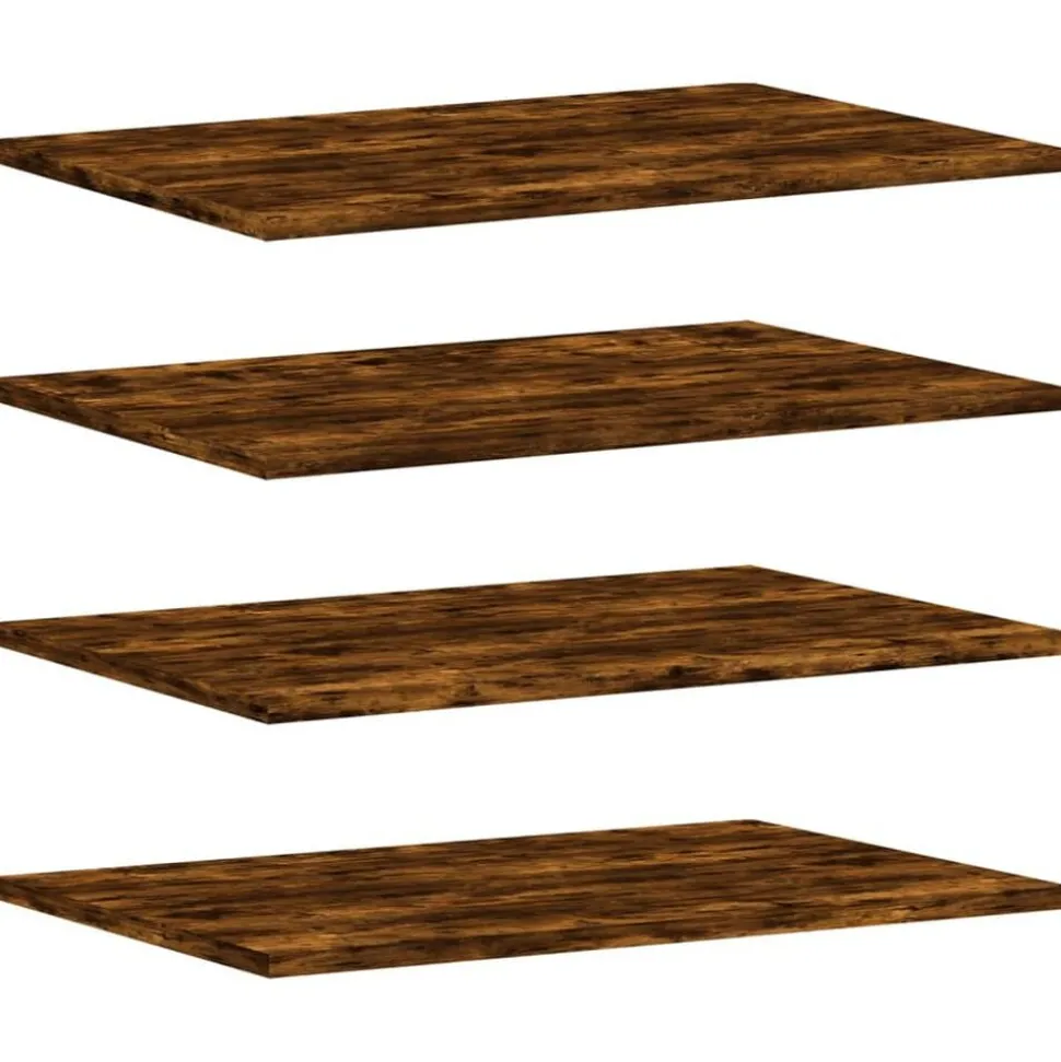 vidaXL Vägghyllor 4 st rökfärgad ek 60x40x1,5 cm konstruerat trä