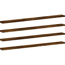 vidaXL Vägghyllor 4 st rökfärgad ek 100x10x1,5 cm konstruerat trä
