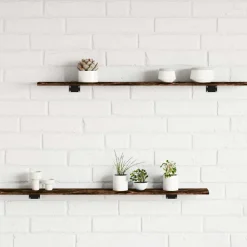 vidaXL Vägghyllor 4 st rökfärgad ek 100x10x1,5 cm konstruerat trä