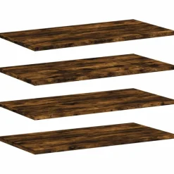 Discount vidaXL Vägghyllor 4 st 60x30x1,5 cm konstruerat trä Rökfärgad ek