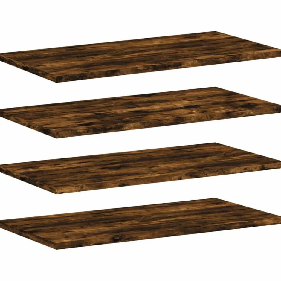 Discount vidaXL Vägghyllor 4 st 60x30x1,5 cm konstruerat trä Rökfärgad ek