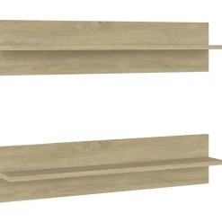vidaXL Vägghyllor 2 st sonoma-ek 80x11,5x18 cm konstruerat trä