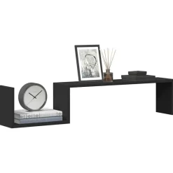 Clearance vidaXL Vägghyllor 2 st 100x15x20 cm konstruerat trä Svart