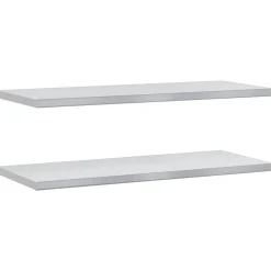 vidaXL Vägghyllor 2 st 100x40 cm silver rostfritt stål