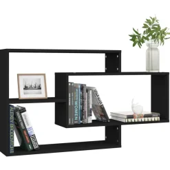 vidaXL Vägghyllor svart 104x20x58,5 cm konstruerat trä