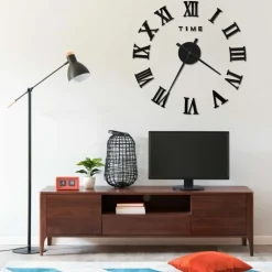 Sale vidaXL Väggklocka 3D modern design 100 cm XXL Svart