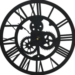 vidaXL Väggklocka svart 30 cm akryl