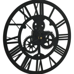 vidaXL Väggklocka svart 30 cm akryl
