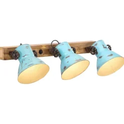 vidaXL Vägglampa 25 W nött 65x25 cm E27 Blå