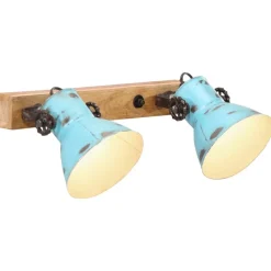 Discount vidaXL Vägglampa 25 W nött 45x25 cm E27 Blå