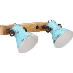 Discount vidaXL Vägglampa 25 W nött 45x25 cm E27 Blå