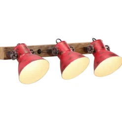 vidaXL Vägglampa 25 W nött röd 65x25 cm E27