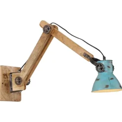 Best vidaXL Vägglampa 25 W sliten 96x15x20 cm E27 Blå