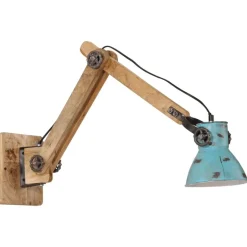 Best vidaXL Vägglampa 25 W sliten 96x15x20 cm E27 Blå