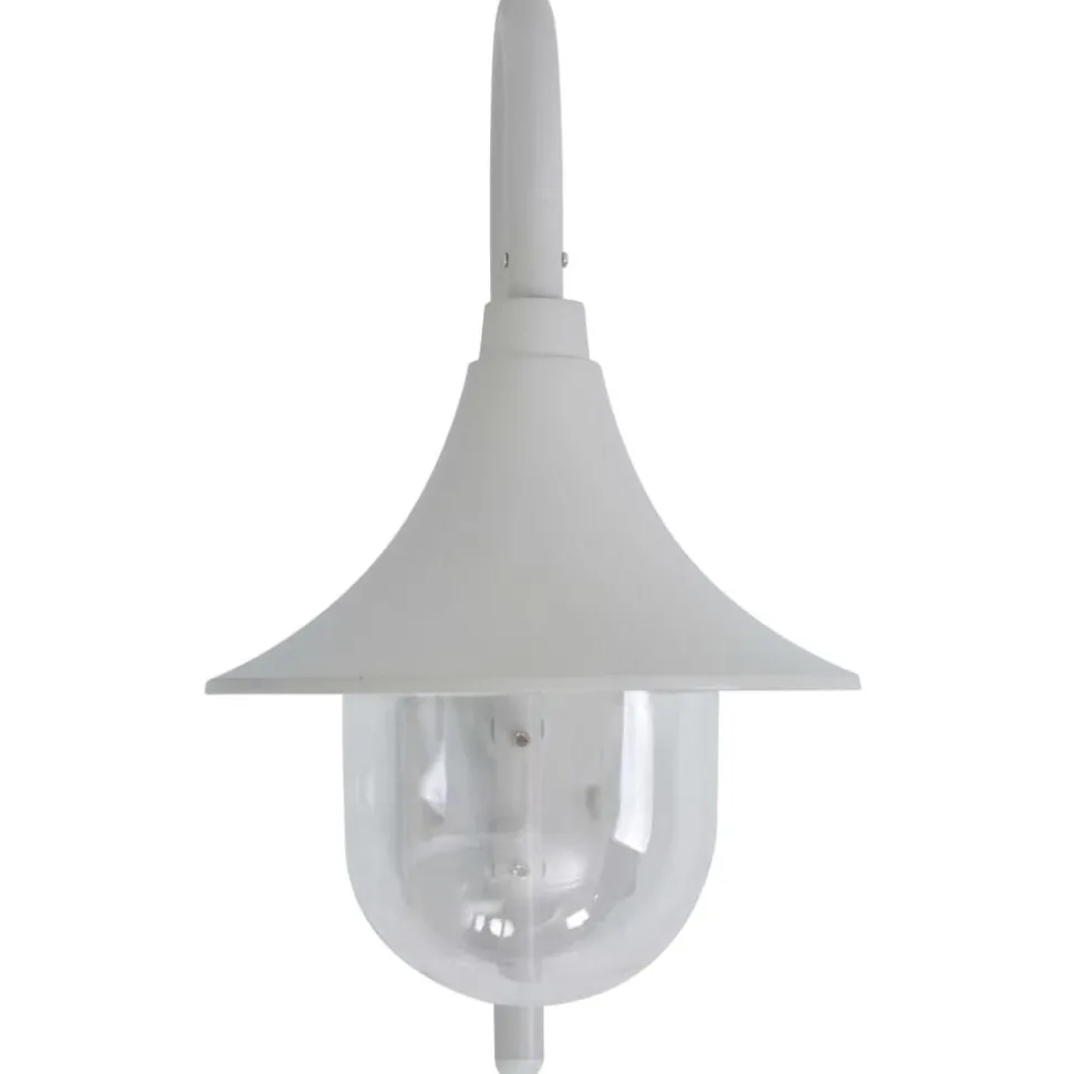 vidaXL Vägglampa för trädgård E27 42 cm aluminium vit