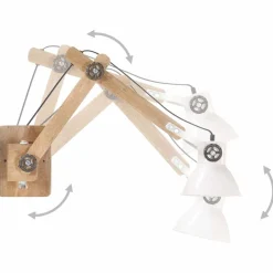 vidaXL Vägglampa industriell stil vit rund E27
