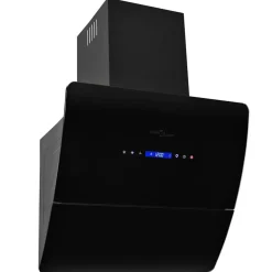 vidaXL Väggmonterad köksfläkt rostfritt stål 756 m³/h 60 cm svart