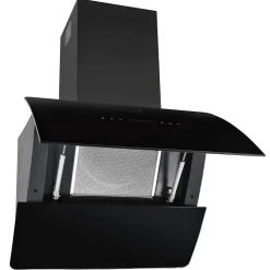 vidaXL Väggmonterad köksfläkt rostfritt stål 756 m³/h 60 cm svart