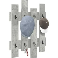 Outlet vidaXL Väggmonterad Klädhängare Väggmonterad 60 x 3 x 82 cm Betonggrå