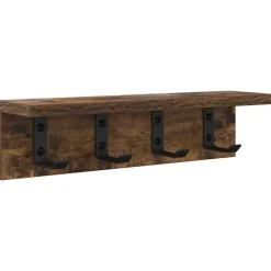 Online vidaXL Väggmonterad Klädhängare Rökt ek 40 x 10,5 x 10,5 cm Rökfärgad ek