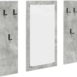 Outlet vidaXL Väggmonterad Klädhängare med lagring 96 x 1,5 x 90 cm Betonggrå