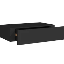vidaXL Väggmonterad låda svart 40x23,5x10 cm MDF