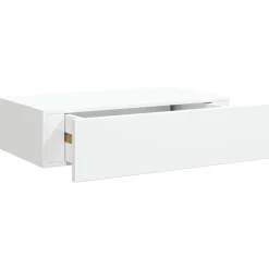 vidaXL Väggmonterad låda vit 40x23,5x10 cm MDF