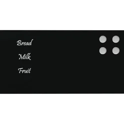 vidaXL Väggmonterad magnettavla 40x20 cm härdat glas Svart