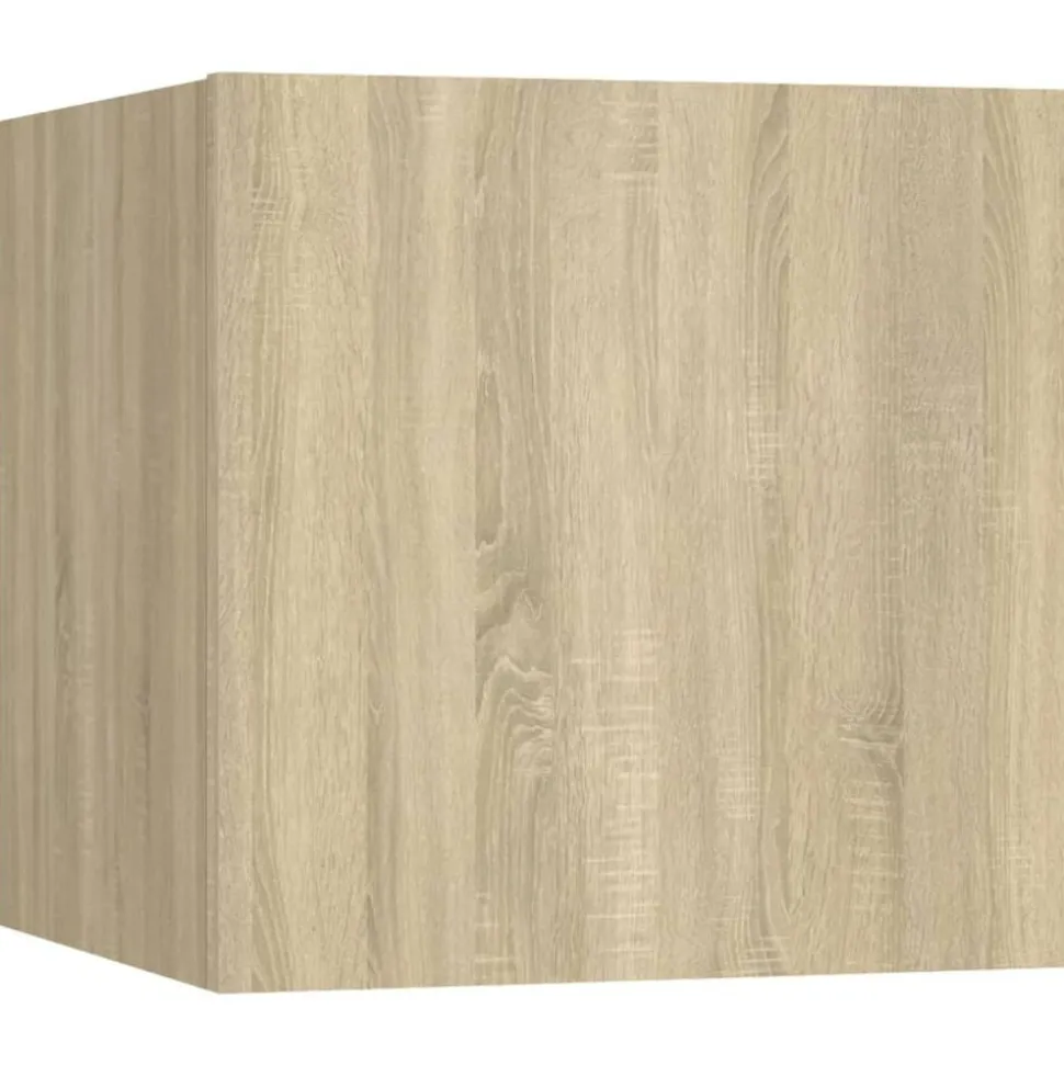 vidaXL Väggmonterad tv-bänk sonoma-ek 30,5x30x30 cm