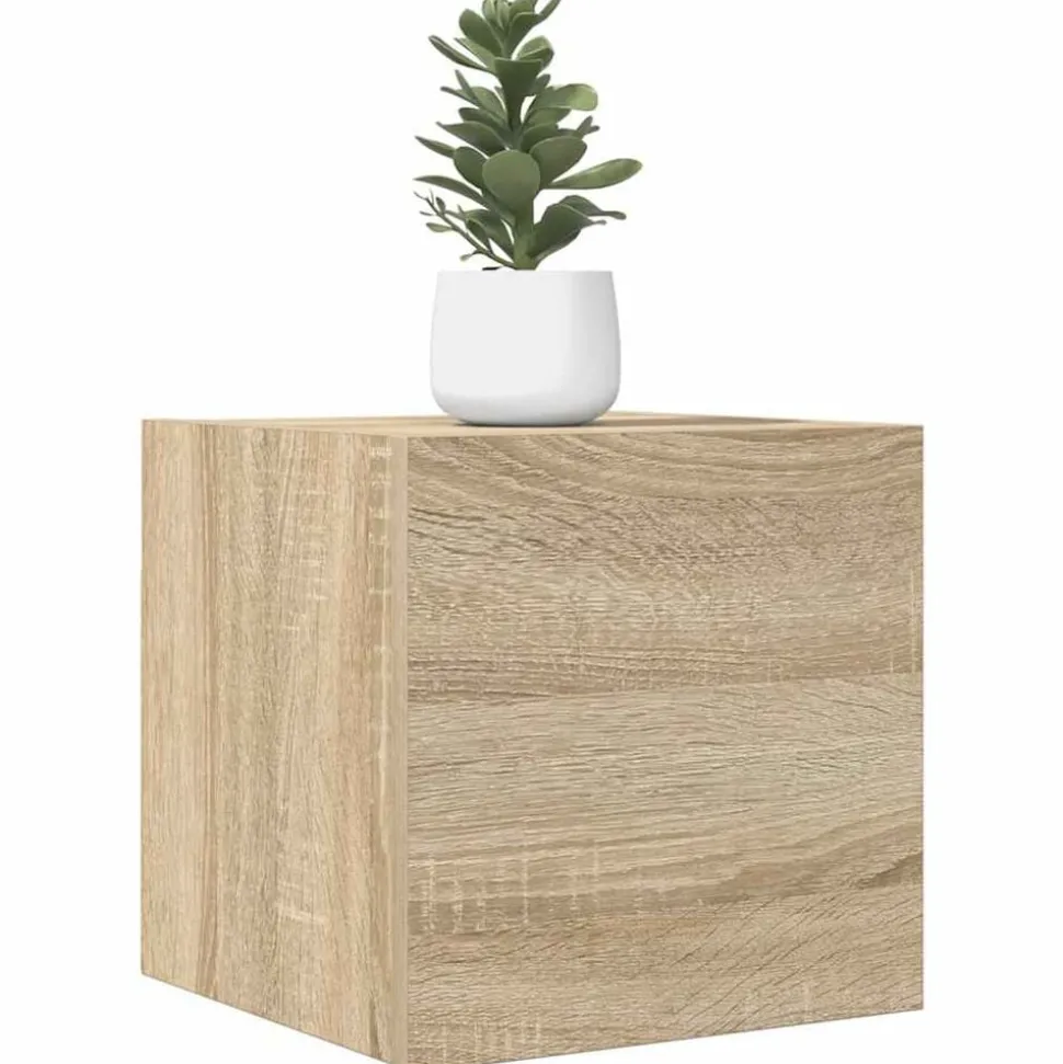 vidaXL Väggmonterad tv-bänk sonoma-ek 30,5x30x30 cm