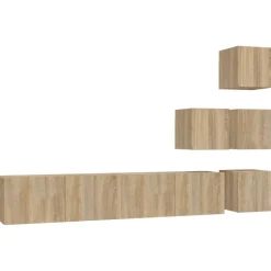 vidaXL Väggmonterad tv-bänk somona-ek 37x37x72 cm konstruerat trä