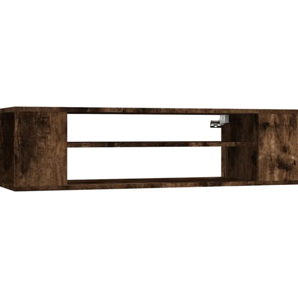 vidaXL Väggmonterad tv-bänk rökfärgad ek 100x30x26,5cm konstruerat trä