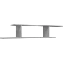 vidaXL Väggmonterad tv-hylla 125x18x23 cm konstruerat trä Betonggrå