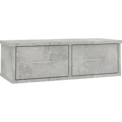 vidaXL Väggmonterade lådor betonggrå 60x26x18,5 cm konstruerat trä