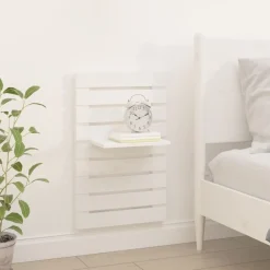 Sale vidaXL Väggmonterade sängbord 2 st massiv furu Vit