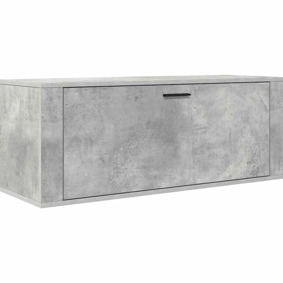 Sale vidaXL Väggmonterat skoställ 100x35x38 cm konstruerat trä Betonggrå