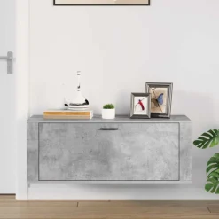 Sale vidaXL Väggmonterat skoställ 100x35x38 cm konstruerat trä Betonggrå