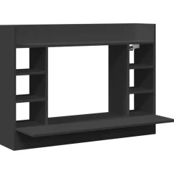 vidaXL Väggmonterat skrivbord svart 105x48x75 cm konstruerat trä