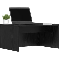 vidaXL Väggmonterat skrivbord 60 x 45 x 30 cm Konstruerat trä Svart ek