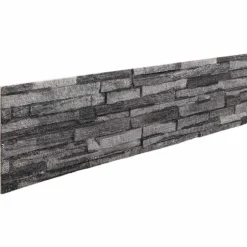 Outlet vidaXL Väggpaneler 10 pcs 100 x 25 cm EPS Skum Antracit