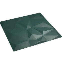 Outlet vidaXL Väggpaneler 24 pcs 50 x 50 cm XPS Skum Grön