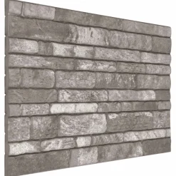 vidaXL Väggpaneler 10 pcs Mörkgrå 100 x 50 cm EPS Skum