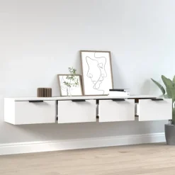 New vidaXL Väggskåp 2 st 68x30x20 cm konstruerat trä Vit