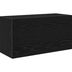 vidaXL Väggskåp för badrum svart 60x25x30 cm konstruerat trä