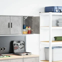 vidaXL Väggskåp för garage betonggrå konstruerat trä