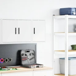 vidaXL Väggskåp för garage vit konstruerat trä