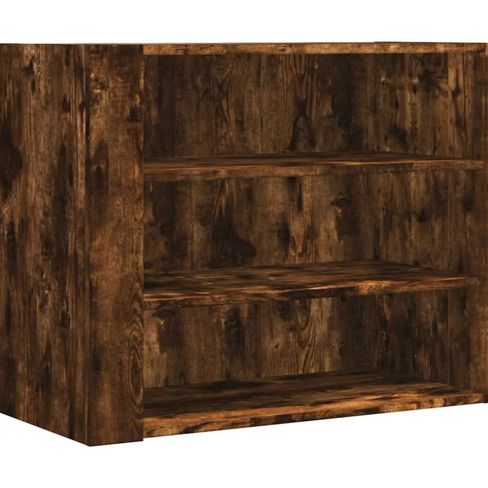 vidaXL Väggskåp rökfärgad ek 75x35x60 cm konstruerat trä